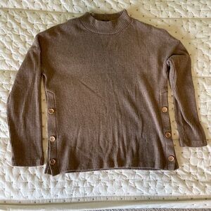 Brown Maternity/ Nursing sweater.
